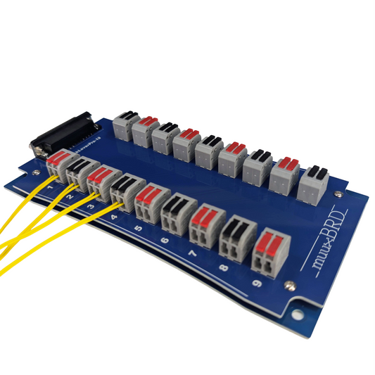 QuickLeverPRO-18 slat for use with Cobra firing system with several traditional electric matches connected.