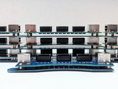 Several stacks of FT-12 QuickPlug 12-cue slat for fireTEK