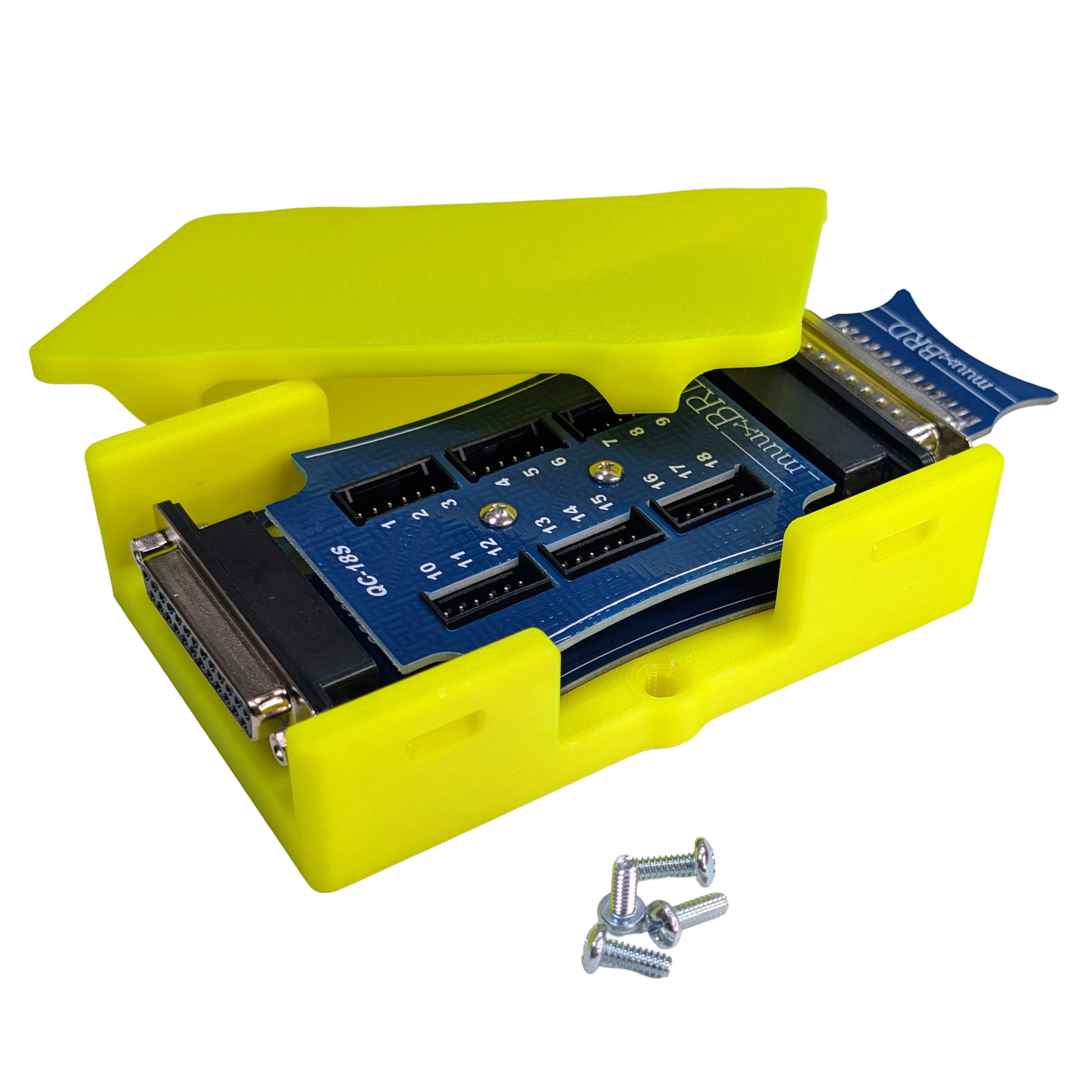 muuxBRD QC-18S Cobra series slat for QuickConnect or QuickPlug ematches in an enclosure