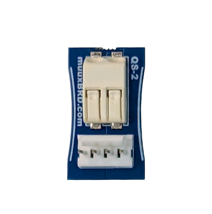 muuxBRD QS-2 to connect two QuickConnect or QuickPlug ematches in series in seconds! Top View