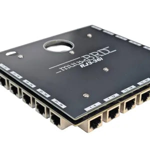 Close up view of the RJ3-36i RJ45 breakout board.