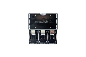 RJ-3P RJ45 breakout board for the IGNITE i18 firing system along side three 6-cue QuickPlug slats