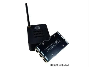 RJ-3P RJ45 breakout board next to an IGNITE i18 firing system