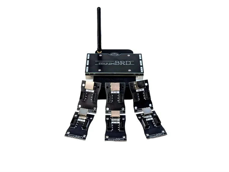 RJ-3P installed on a IGNITE i18 module along side a bunch of 6-cue QuickPlug slats.