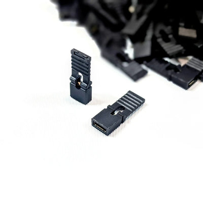 Closeup of spare jumpers to be used with QuickSplit series breakout boards