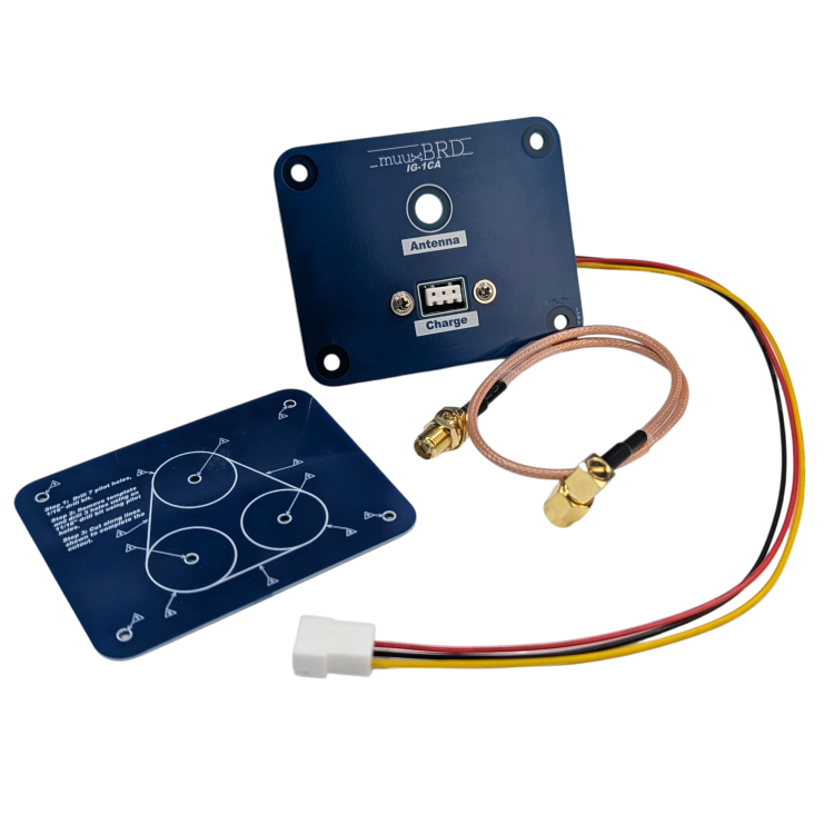 IG-1CA with SMA antenna extension and a drill template